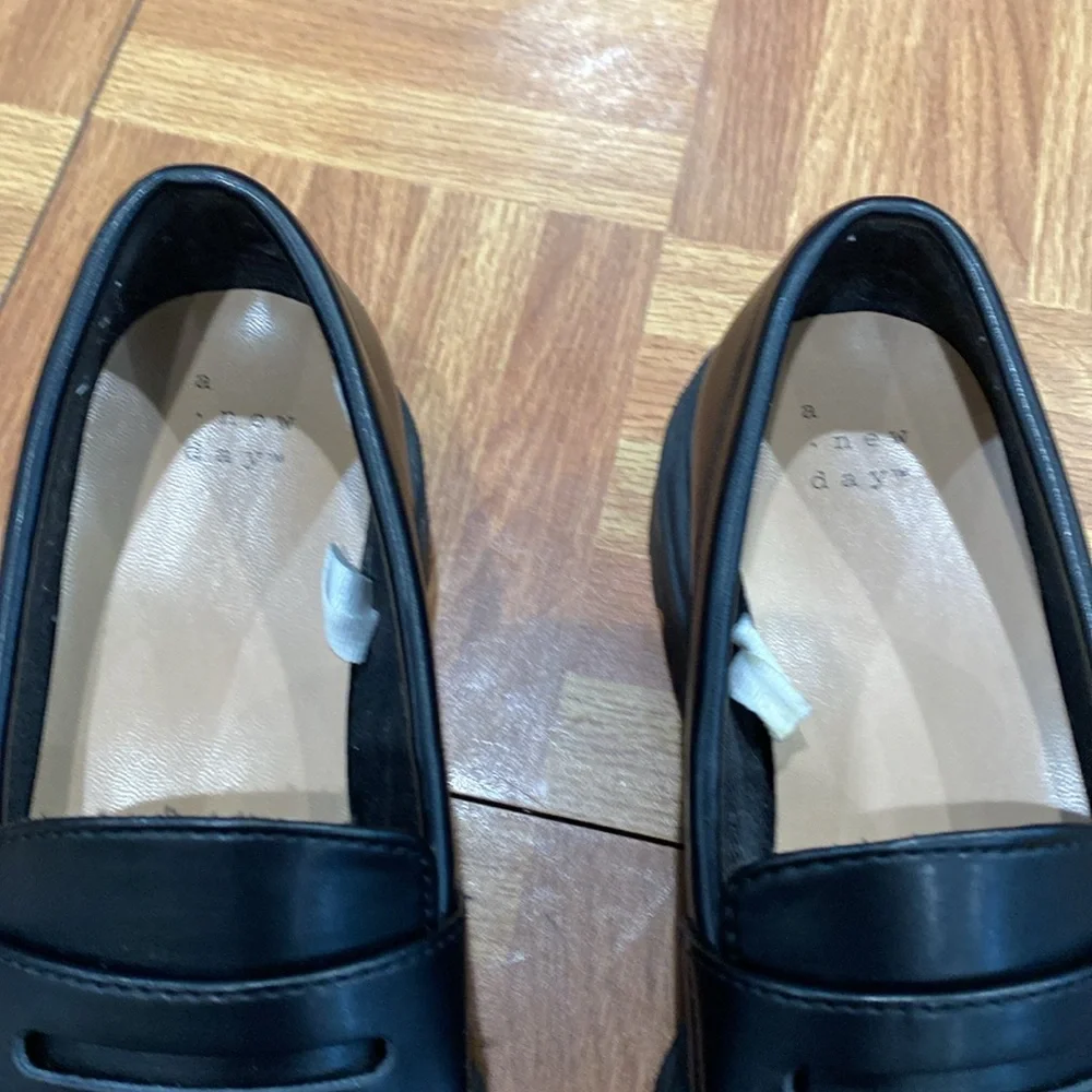 a new day Target Black Loafer Flats Lug Sole Size 6